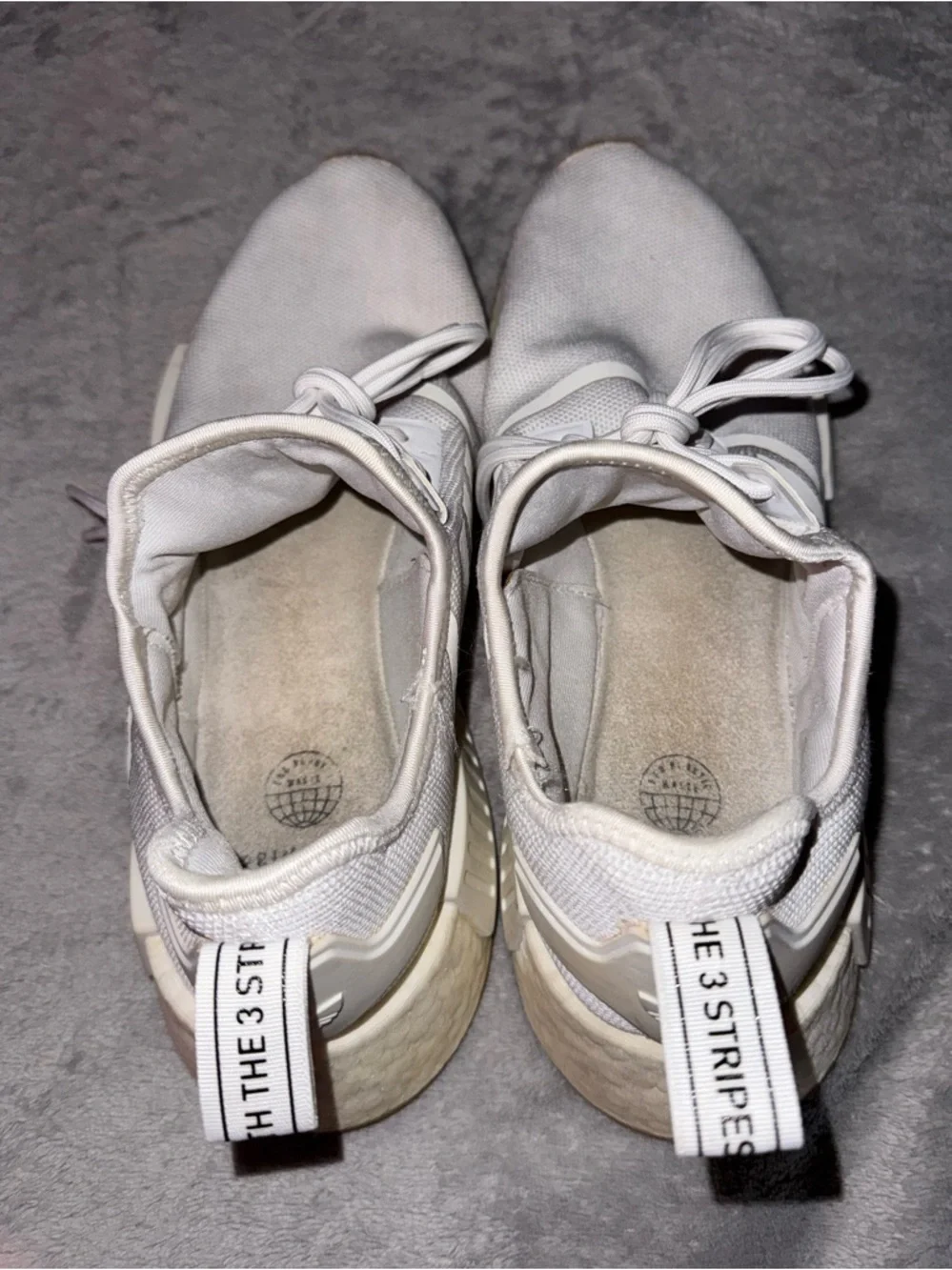 Mens Adidas White NMD R1 Shoes - Picture 8 of 8